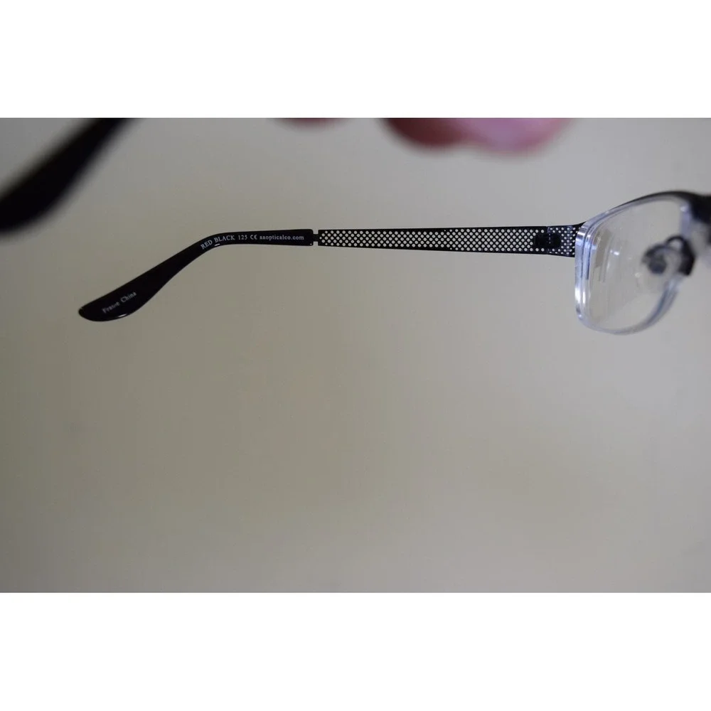 Jalapenos IVY Red Black Youth Kids Girls Oval Half Rim Eyeglasses 125
